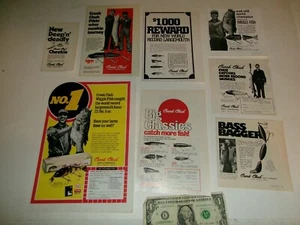 Lot of Original Vintage Creek Chub Lure Magazine Ads Ad - Picture 1 of 5