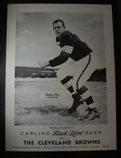 1959 Cleveland Browns Carling Black Label Beer Galen Fiss