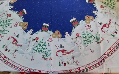 Dasiy Kingdom Peppermint Hill Tree Skirt Tablecloth Cut n Sew 2 Panels Quilting - Image 1 of 2