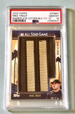Mike Trout 2023 Topps All-Star Game Nameplate Jersey Patch #1/1 PSA 10 Gem Mint