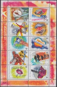 AUSTRALIA Sc# 1943a-j CPL MNH HOJA DE 10 DIFERENTES SELLOS DE MÚSICA ROCK - Imagen 1 de 1