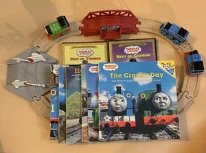 Thomas And Friends Lot Of (6) DVD’s, (6) Books & Train Track With Trains - Picture 1 of 10
