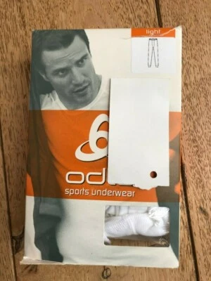 odlo mens white light long johns thermal leggings xl bnib dry light wicking - Image 1 of 2