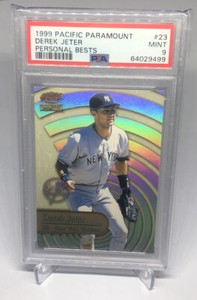 Derek Jeter 1999 Pacific Paramount Personal Bests  PSA 9.    Pop 7
