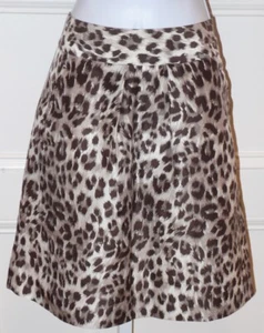 Minifalda BANANA REPUBLIC Marrón Gris Bronceado Estampado Guepardo Talla 4p - Imagen 1 de 6