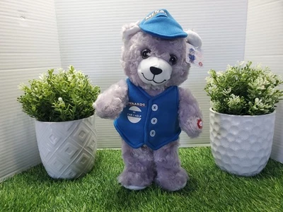 Menards Animated Singing/Dancing Teddy Bear 12" Plush w/ Vest & Hat🐻🔵  New - Image 1 of 4