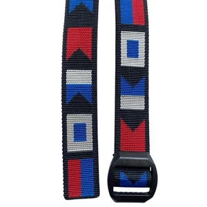 Bison Designs Semaphore Nautical Belt Mens Large Florida Sea Base Adjustable - Picture 1 of 8