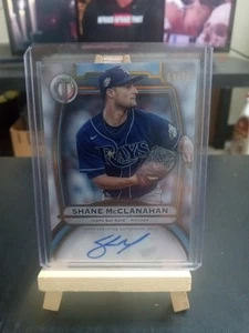 2025 Topps Tribute Shane McClanahan Auto Gold /75 Rays - Bild 1 von 2