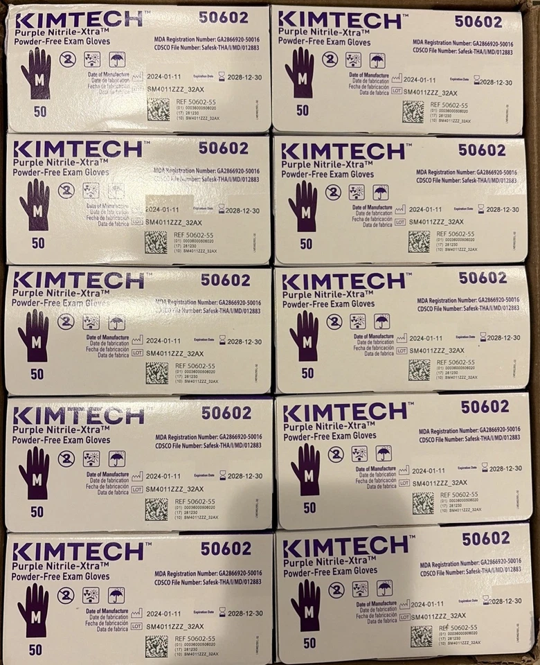 Kimtech 50602 Medium Purple Nitrile-Free Exam Gloves 500 Count New - image 1 of 1