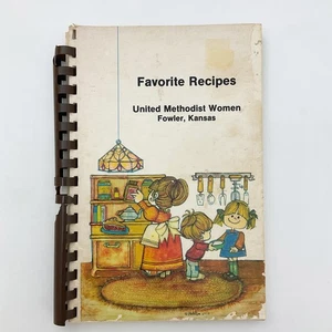 Favorite Recipes United Methodist Women Fowler Kansas Cookbook 1982 - Imagen 1 de 24