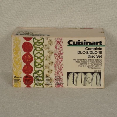 Cuisinart Complete DLC-8/DLC-10 Disc Set Food Processor Detachable Made in Japan - Image 1 of 4