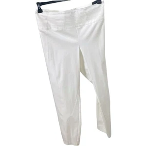 Alfani Women's Plus Size 24W White Tummy Control Curvy Fit Trouser Leg Pants - Picture 1 of 9