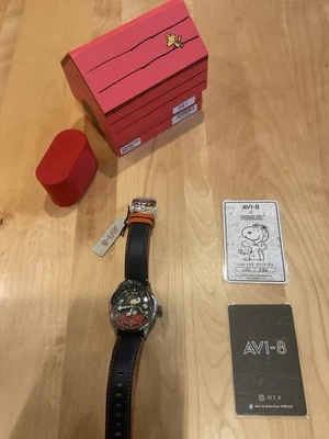 AVI-8 Peanuts Snoopy Flying Ace Hawker Hurricane Watch New - Image 1 of 4