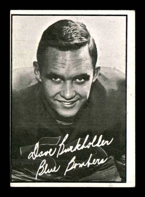 1961 Topps CFL #118 Dave Burkholder   EX/EX+ X3578960 - Image 1 of 3