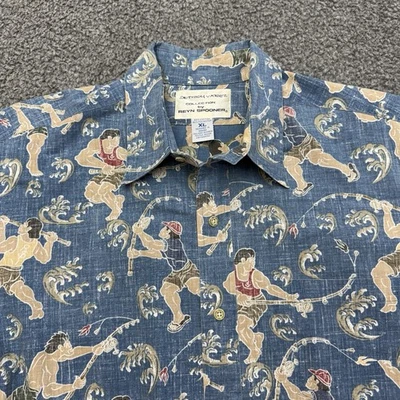 Camisa Hawaiana Reyn Spooner Dietrich Varez Para Hombre XL Aloha Campamento Pesca Pescador Foto 1 de 4