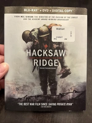 Hacksaw Ridge (Blu-ray/DVD, 2017) With Rare Slipcover OOP - Image 1 of 2