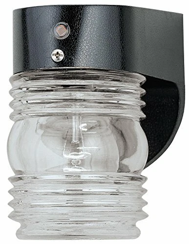 Westinghouse 66949 Exterior Lighting Hi Impact Black Finish W. Clear Glass