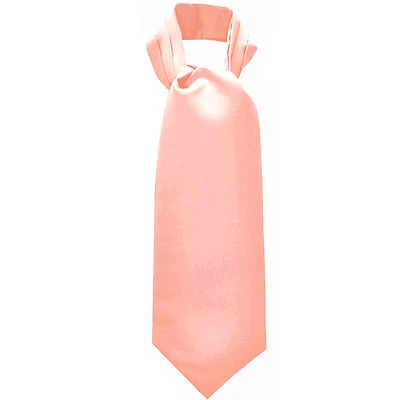 New Men's 100% Polyester solid full Ascot Cravat Only Wedding mauve dusty pink - Image 1 of 2