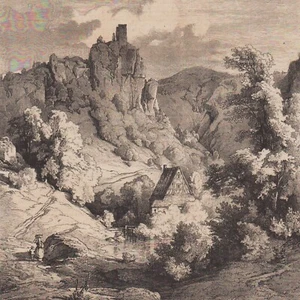 Les ruines de Neideck - - Gravure de presse 1866 - Picture 1 of 2