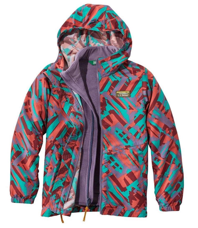Chaqueta clásica de montaña 3 en 1 Ll.Bean para niños nueva con etiquetas, estampado, talla 14-16 años Foto 1 de 1