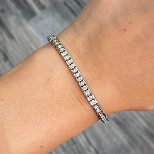 14K WHITE GOLD DIAMOND TENNIS BRACELET APPROX. 2.34 CTW G I1 - Picture 1 of 7