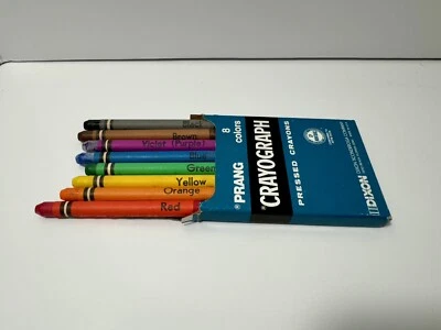 Винтажные акварельные карандаши Dixon Prang Payons 8 цветов.  НОВЫЙ ИЗ СТАРЫХ ЗАПАСОВ - Изображение 1 из 4