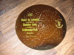 Schlummerlied Polyphon placa de chapa 20,7 cm caja de música caja de música Alemania - Imagen 1 de 2