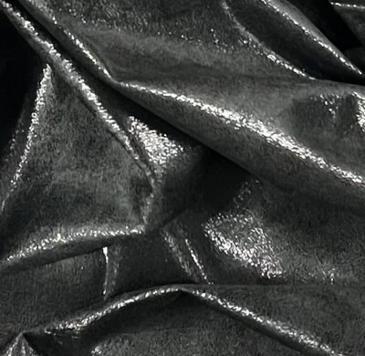 "Tela de terciopelo brillante holograma negro 54"" ancho vendido por yarda" Foto 1 de 3