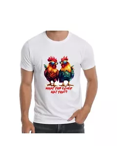 What The Cluck Was That Chicken Rooster T shirt Fun Humorous Slogan Novelty Art - Picture 1 of 1