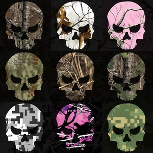 Camouflage Skull Sticker - Camouflage Skull Decal - Choose Pattern Size - Bild 1 von 18