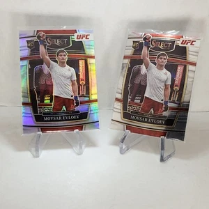 MOVSAR EVLOEV 2022 Panini Select UFC Silver Concourse Prizm SP Rookie + Base RC - Picture 1 of 4