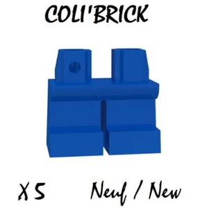 Lego 41879 - 5x Jambe Pantalon Minifig Legs short - Bleu Blue - 90380 Neuf - Imagen 1 de 1