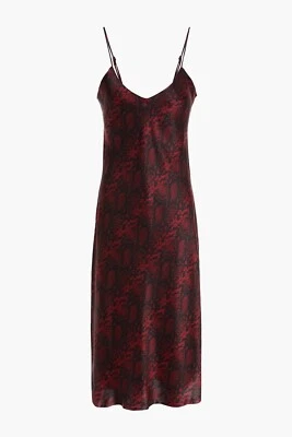 NEW NILI LOTAN Snake-print silk-charmeuse slip dress Size XS #D7324 - Image 1 of 4