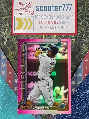 2025 Topps Pro Debut~#87⭐TRE' MORGAN⭐《FUCHSIA Foil》#/199~Biscuits/RAYS📈 - Image 1 of 2