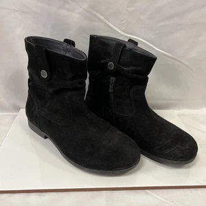 Birkenstock Black Suede Leather Black Ankle Boots Size UK6 - Picture 1 of 6
