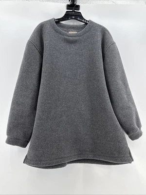 Sudadera Woolrich Vintage Grande Mujer Gris Polar Manga Larga Pullover EE. UU. Foto 1 de 4
