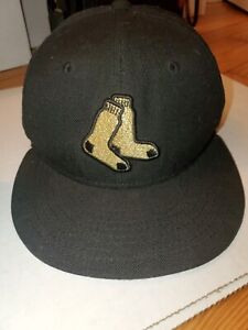 59fifty New Era Boston Red Sox Black Gold UV World Series Hat Sz. 7