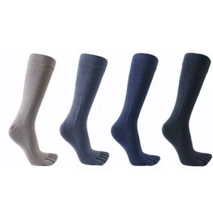 Men'S Cotton Long Five Fingers Socks Cotton Breathable Toe Socks Deodorant E7C0 - Imagen 1 de 13