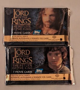 Lord of the Rings: Return of the King Topps TWO Sealed Packs (Aragorn/Frodo)