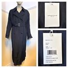 Nwt Lafayette 148 Black Belted Trench Coat L
