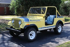 1979 Jeep CJ Renegade 69k Miles Saxon Yellow Blue Denim - Picture 1 of 26