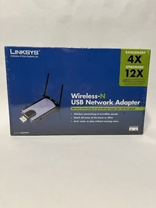 NEW Linksys Wireless-N USB Network Adapter 4X Rangemark 12X Speedmark - Sealed - Picture 1 of 6