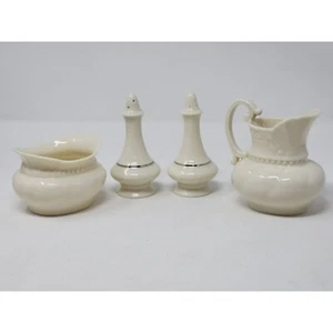 Vintage Lenox Sugar & Creamer Bowls With Regency Salt & Pepper Shakers - Picture 1 of 14