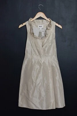 Nuevo con etiquetas Vestido J.Crew Blakely Seda Línea A Volantes Marfil Beige Cóctel 100% Seda Talla 2 Foto 1 de 4