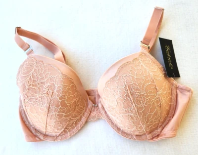 Sujetador push up Frederick's of Hollywood acolchado con aros rosa X252-2127 nuevo 32DD Foto 1 de 4