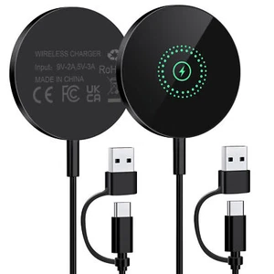 15W Fast Charger Magnetic Charging Pad For Apple iPhone 15 Pro Max 14 Plus 13 12 - Picture 1 of 25