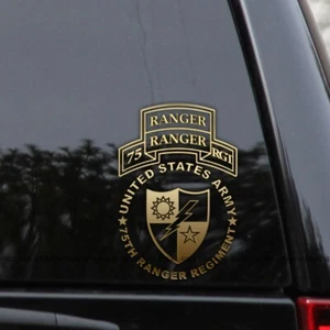 US Army 75th Ranger Regiment Scroll Tab Vinyl Decal Sticker - Picture 1 of 2