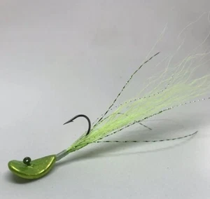 YOUNGBUCKLURES GREEN MACHINE 3/16 Oz WOBBLE HAIR JIG - Picture 1 of 5