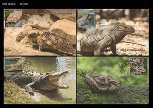 Tarjeta M. Vida silvestre, especies en peligro de extinción, CITES, tortuga, cocodrilo, serpiente, Corea 2025 - Imagen 1 de 1