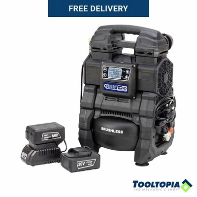 SIP QT Air Compressor Battery & Mains Oil Free LCD 500W 5L 2.8CFM 9 Bar 05313 - Image 1 of 4